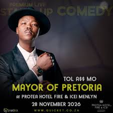 Tol A$$ Mo 'Mayor of Pretoria' LIVE in Menlyn at The Protea Hotel Fire & Ice! 28 November 2026